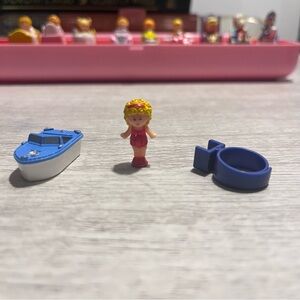 1989 COMPLETE Polly’s Speed Boat Ring Bluebird Polly Pocket
